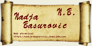 Nadja Basurović vizit kartica
